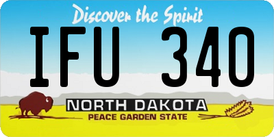 ND license plate IFU340