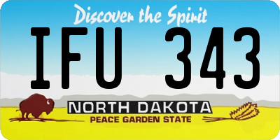 ND license plate IFU343