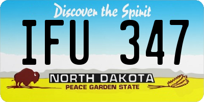 ND license plate IFU347