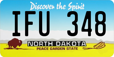 ND license plate IFU348