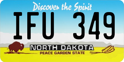 ND license plate IFU349