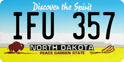 ND license plate IFU357