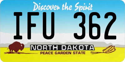 ND license plate IFU362