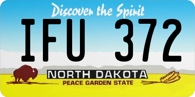 ND license plate IFU372