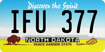 ND license plate IFU377