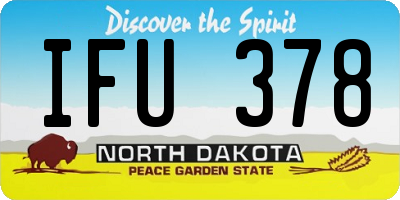 ND license plate IFU378