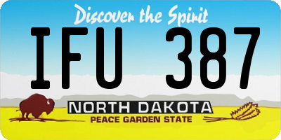 ND license plate IFU387