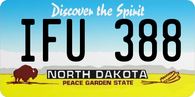 ND license plate IFU388