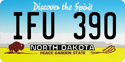 ND license plate IFU390