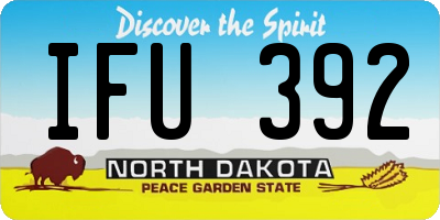 ND license plate IFU392