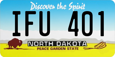 ND license plate IFU401