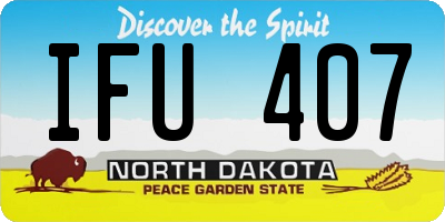 ND license plate IFU407