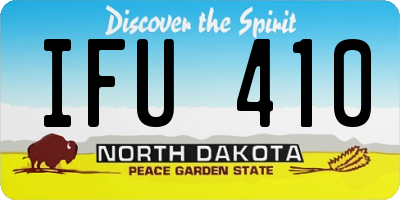 ND license plate IFU410