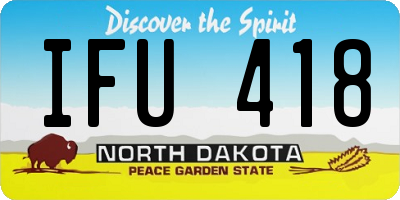 ND license plate IFU418