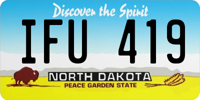 ND license plate IFU419