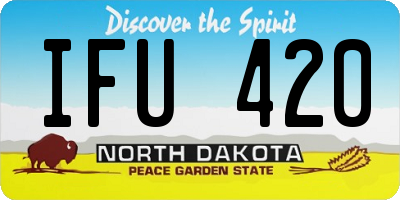 ND license plate IFU420