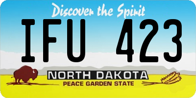 ND license plate IFU423