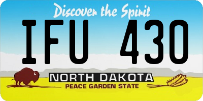 ND license plate IFU430