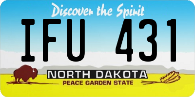 ND license plate IFU431