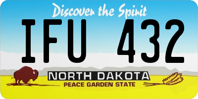 ND license plate IFU432