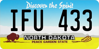 ND license plate IFU433