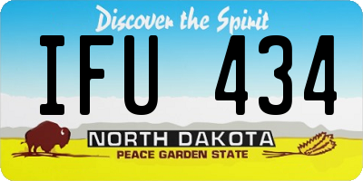 ND license plate IFU434