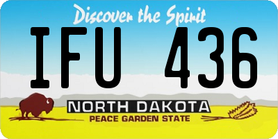 ND license plate IFU436