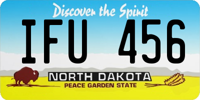 ND license plate IFU456