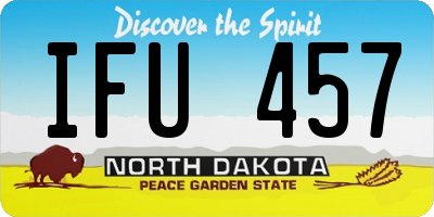 ND license plate IFU457