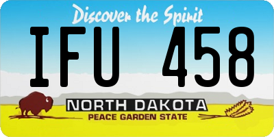ND license plate IFU458