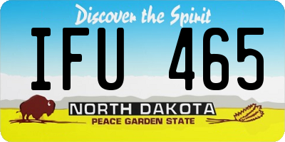 ND license plate IFU465