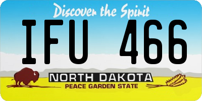 ND license plate IFU466