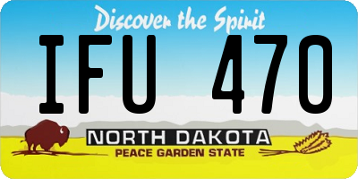 ND license plate IFU470