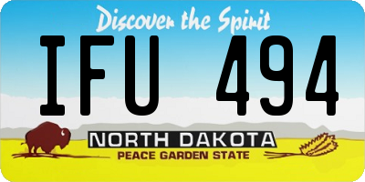 ND license plate IFU494