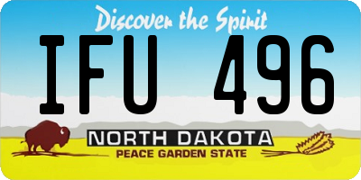 ND license plate IFU496