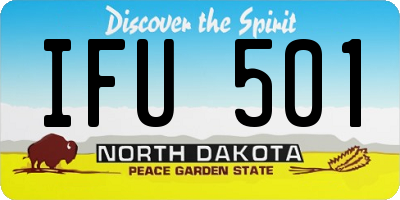 ND license plate IFU501