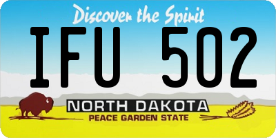 ND license plate IFU502