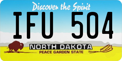 ND license plate IFU504
