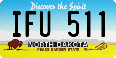 ND license plate IFU511