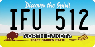 ND license plate IFU512