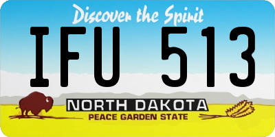 ND license plate IFU513