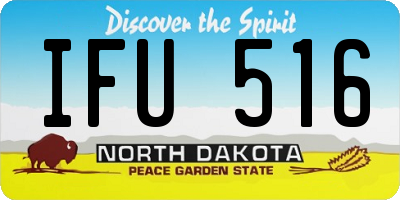 ND license plate IFU516