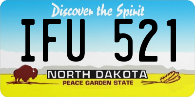 ND license plate IFU521