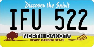 ND license plate IFU522