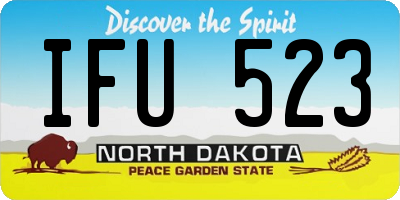 ND license plate IFU523