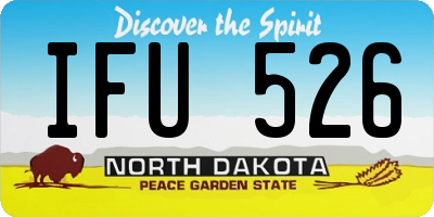 ND license plate IFU526
