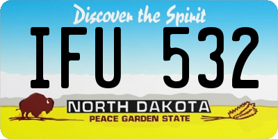 ND license plate IFU532