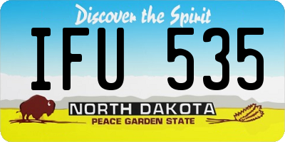 ND license plate IFU535