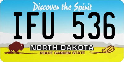 ND license plate IFU536