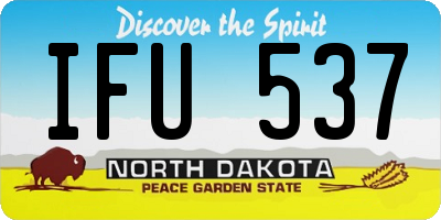 ND license plate IFU537